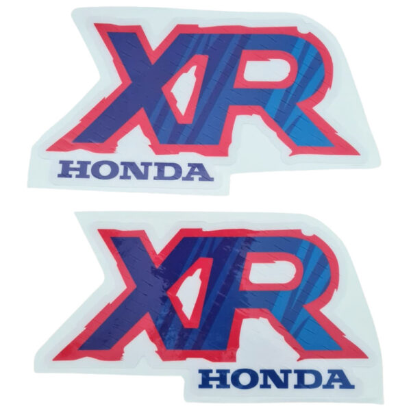 Graphics Tank decals for Honda XR80R XR100R 1992 blue red, thick, glossy laminate