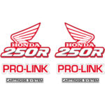 🏁 Kit Graphics Tank decals for Honda XR250R 1989 red thick, glossy laminate premium