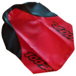 🏁 Seat cover for Honda XR100R 1999 red and black synthetic leather screen printing