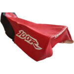 🏁 Seat cover for Honda XR100R 1997 red and black synthetic leather screen printing