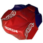 🏁 Seat cover for Honda XR100R 1996 red and purple synthetic leather screen printing