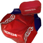 🏁 Seat cover & Tool Bag for Honda XR 100R 1996 red and purple synthetic leather