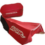 🏁 Seat cover & Tool Bag for Honda XR 100R 1997 red and black synthetic leather