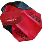 🏁 Seat cover & Tool Bag for Honda XR 100R 1998 red and black synthetic leather