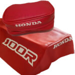 🏁 Seat cover & Tool Bag for Honda XR100R 2000 red synthetic leather