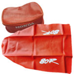 🏁 Seat cover & Tool Bag for Honda XR80R 1993 orange synthetic leather