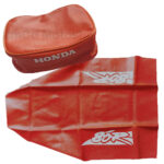 🏁 Seat cover & Tool Bag for Honda XR80R 1994 orange synthetic leather