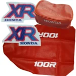 🏁 Seat cover, Tank Decals Graphics & Tool Bag for Honda XR100R 1992 Orange