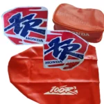 🏁 Seat cover, Tank Decals Graphics & Tool Bag for Honda XR100R 1994 Orange