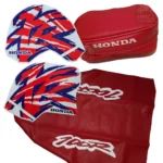 🏁 Seat cover, Tank Decals Graphics & Tool Bag for Honda XR100R 1995 Red