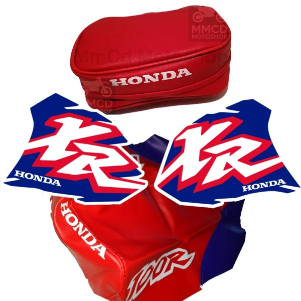 Kit seat cover graphics tool bags for Honda Xr100R 96