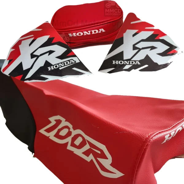 Kit seat cover graphics tool bags for Honda Xr100R 97