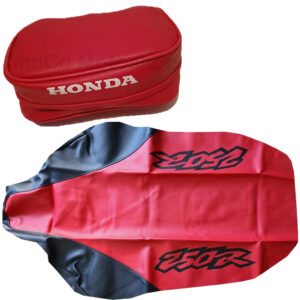 Seat cover and rear fender bag for honda xr250r 1998 red