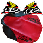 🏁 Seat cover and Tank Decals Graphics for Honda XR 100R 1998 Red and black