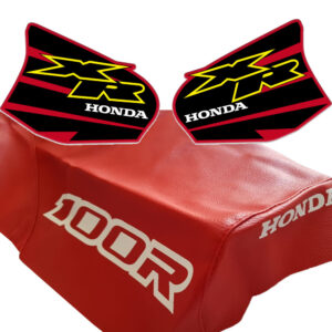 Seat cover and Tank Decals Graphics for Honda XR 100R 2000 Red