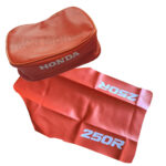 🏁 Seat cover & Tool Bag for Honda XR250R 1992 Orange synthetic leather