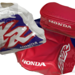 🏁 Seat cover, Tank Cover & Tool Bag for Honda XR100R XR 100 1996 Red and Purple