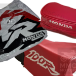🏁 Seat cover, Tank Cover & Tool Bag for Honda XR100R XR 100 1997 Red and black