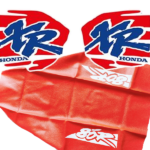 🏁 Seat cover and Tank Decals Graphics for Honda XR80R 1994 orange blue