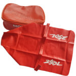 🏁 Seat cover & Tool Bag for Honda XR250L 1993 Orange synthetic leather