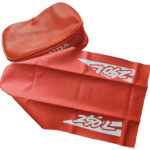 🏁 Seat cover & Tool Bag for Honda XR250L 1994 Orange synthetic leather