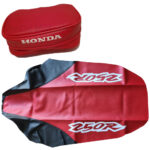 🏁 Seat cover & Tool Bag for Honda XR250R 1997 Red and black synthetic leather