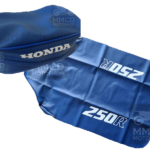 🏁 Seat cover & Tool Bag for Honda XR250R 1986 Blue synthetic leather with white letters