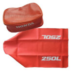 🏁 Seat cover & Tool Bag for Honda XR250L 1992 Orange synthetic leather