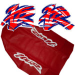 🏁 Seat cover and Tank Decals Graphics for Honda XR 100R 1995 Red