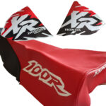 🏁 Seat cover and Tank Decals Graphics for Honda XR 100R 1997 Red and black