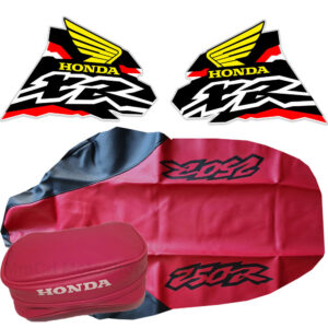 Seat cover, decals graphics, tools bags, for Honda XR250r 1998