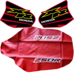 Honda XR250R Seat Cover and Tank Decals Graphics (2000)