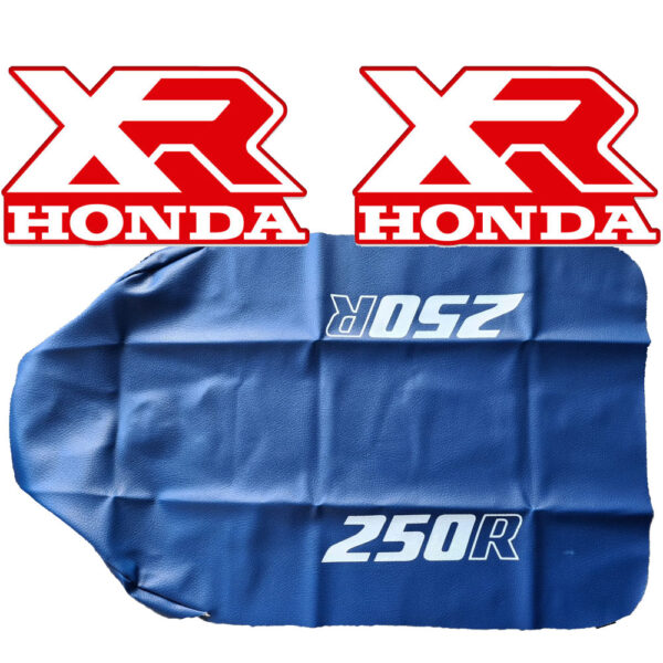 seat cover and tank decals graphics for honda xr 250 1986