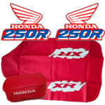 Honda XR250R Seat Cover, Tank Decals Graphics & Tool Bag (1990)