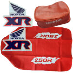 Honda XR250R Seat Cover, Tank Decals Graphics & Tool Bag (1991)