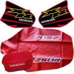 Honda XR250R Seat Cover, Tank Decals Graphics & Tool Bag (2000)