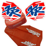 Honda XR250R Seat Cover, Tank Decals Graphics & Tool Bag (1994)