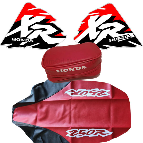 Seat cover tank de cals grpahics and tools bag for honda xr250r 1997