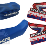 🏁 Seat cover, Tank Decals Graphics & Tool Bag for Honda XR600R XR 600 1985