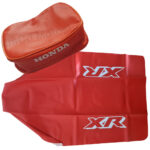 Honda XR600R Seat Cover & Tool Bag (1989) – Orange Synthetic Leather