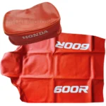 Honda XR600R Seat Cover & Tool Bag (1992) – Orange Synthetic Leather