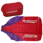 Honda XR600R Seat Cover & Tool Bag (1996) – Red and Purple Synthetic Leather