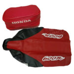 Honda XR600R Seat Cover & Tool Bag (1997) – Red and Black Synthetic Leather