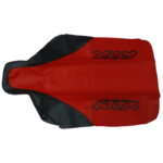 Honda XR600R Seat Cover (1999) – Red and Black Synthetic Leather