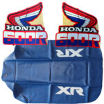 🏁 Seat cover & Tank Decals Graphics for Honda XR600R XR 600 1985