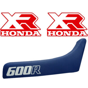 Seat cover graphics tank decals for Honda XR600R 1986 blue