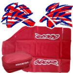 🏁 Seat cover, Tank Decals Graphics & Tool Bag for Honda XR600R XR 600 1995