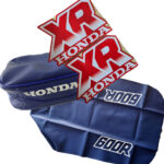 🏁 Seat cover, Tank Decals Graphics & Tool Bag for Honda XR600R XR 600 1987