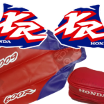 🏁 Seat cover, Tank Decals Graphics & Tool Bag for Honda XR600R XR 600 1996