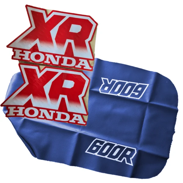 Seat cover graphics tank decals for Honda XR600R 1987 blue